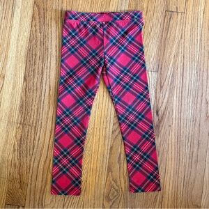 Crewcuts Red Plaid Girls Leggings